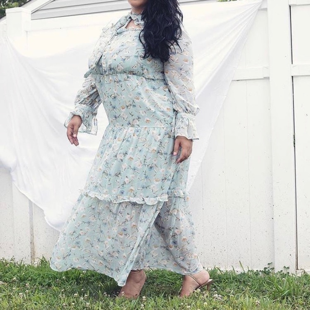 Floral chiffon dress
